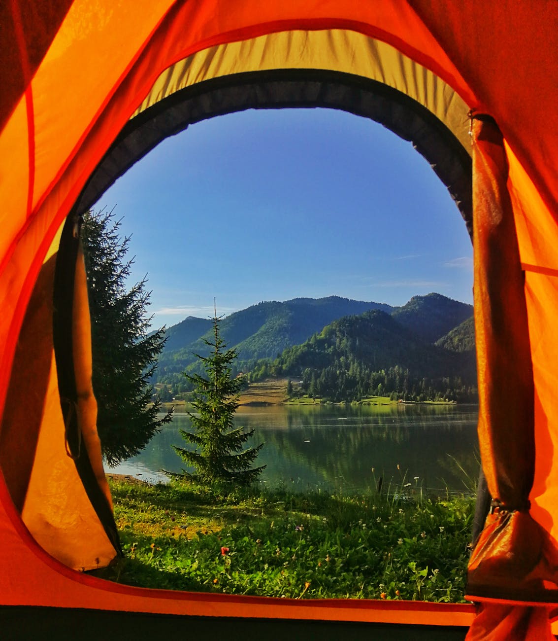 orange and yellow tent